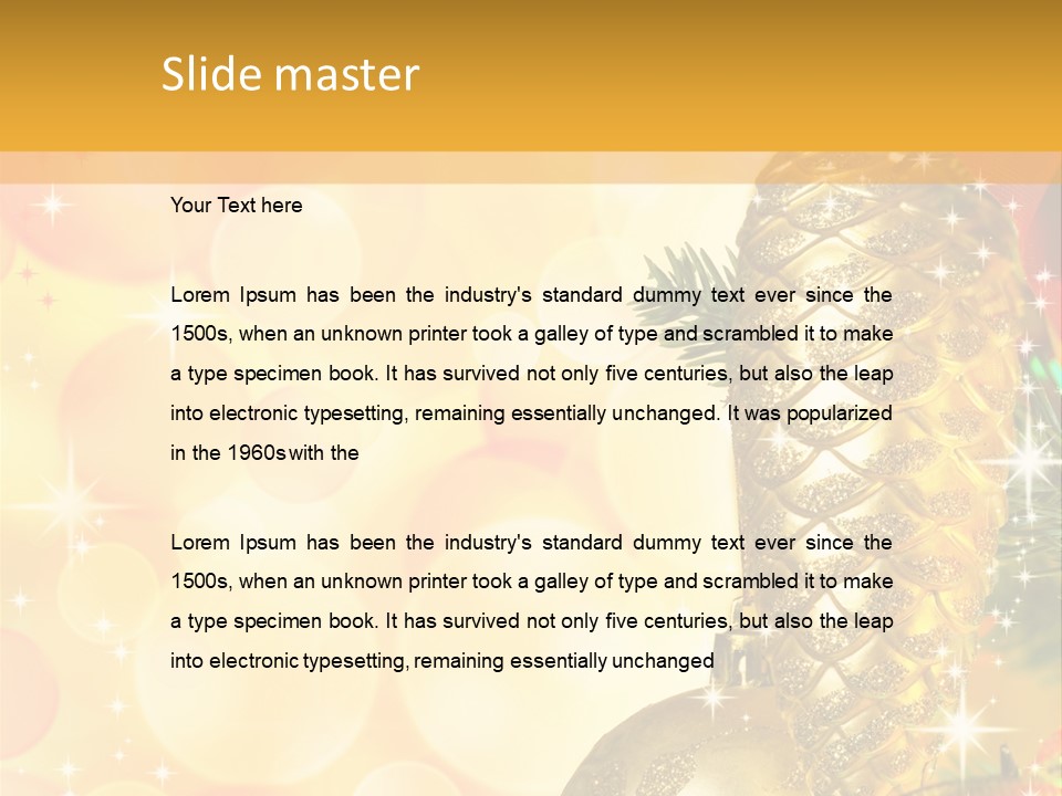 Box Gold Holiday PowerPoint Template