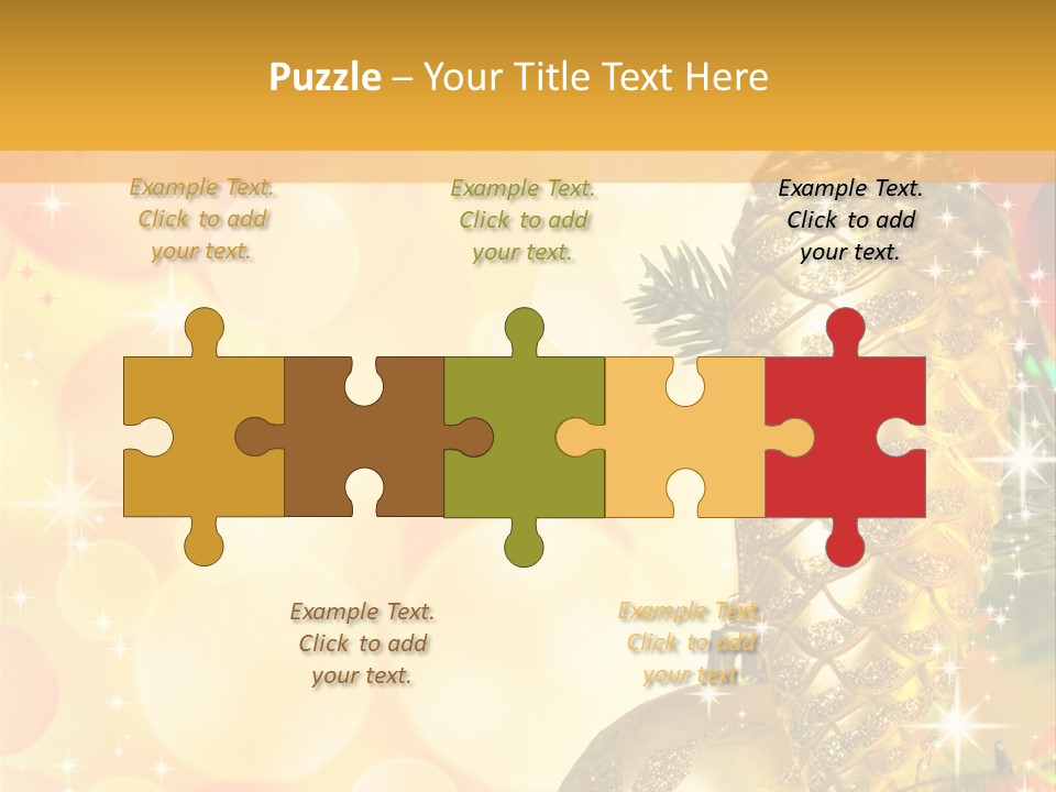 Box Gold Holiday PowerPoint Template