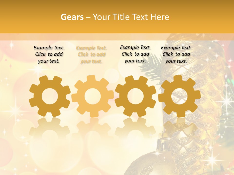 Box Gold Holiday PowerPoint Template