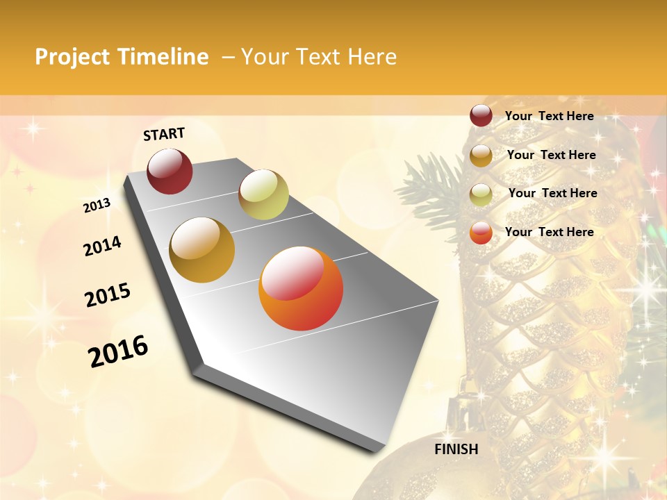 Box Gold Holiday PowerPoint Template