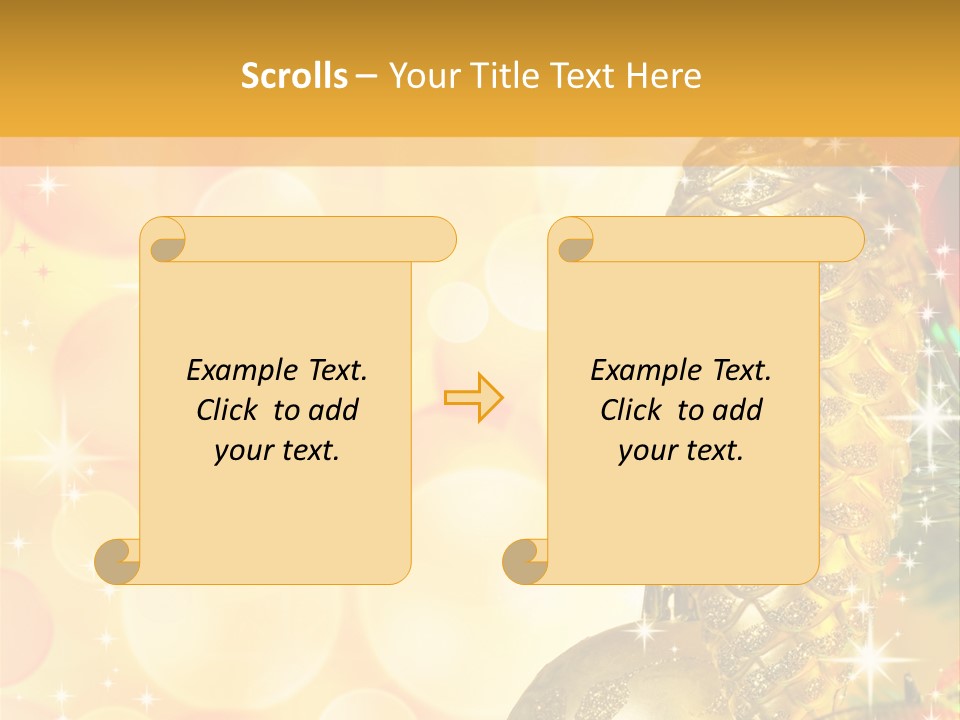 Box Gold Holiday PowerPoint Template