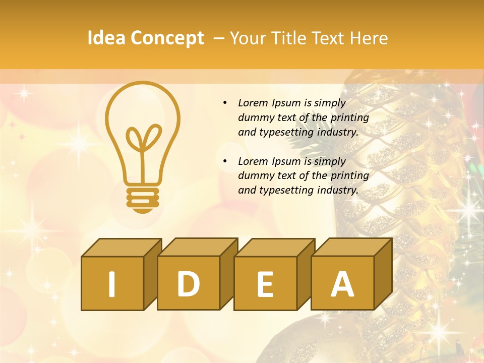 Box Gold Holiday PowerPoint Template