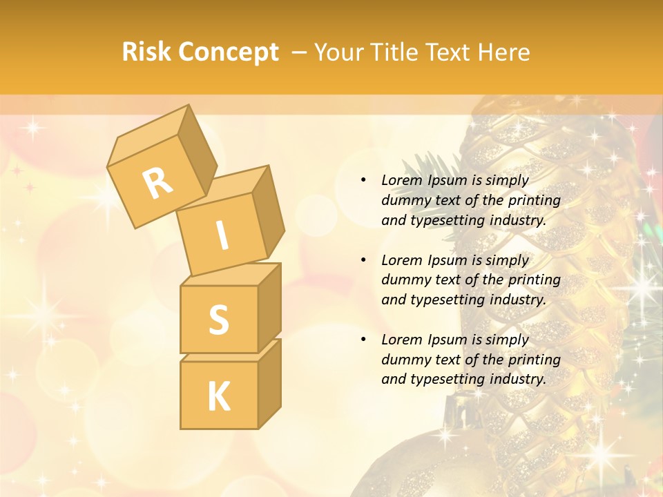 Box Gold Holiday PowerPoint Template