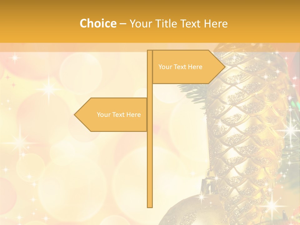 Box Gold Holiday PowerPoint Template