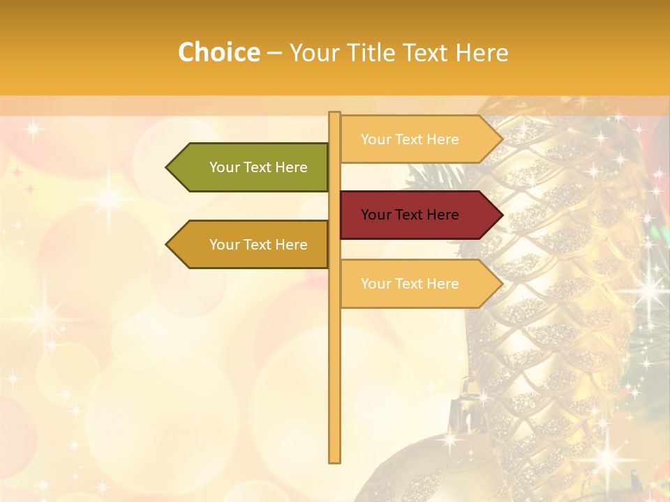 Box Gold Holiday PowerPoint Template