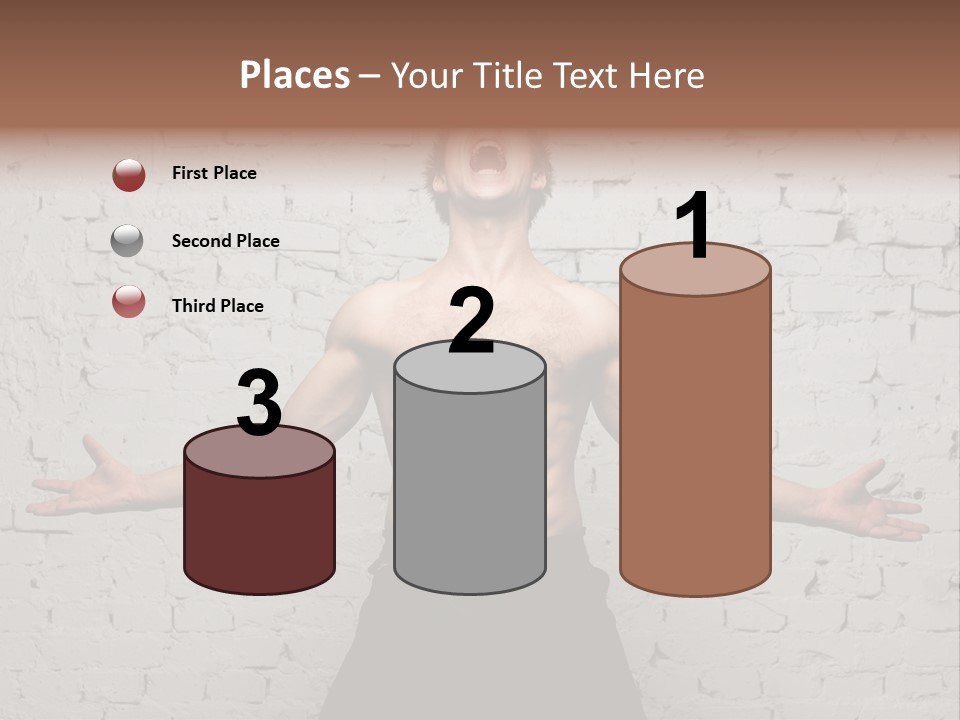 Man Roaring PowerPoint Template