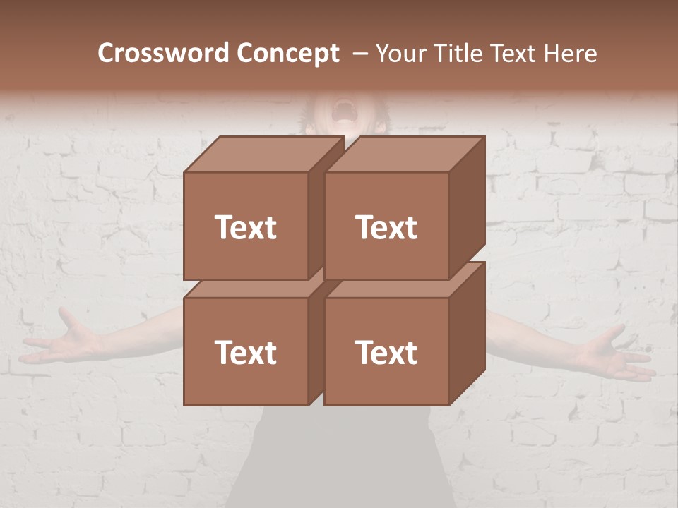 Man Roaring PowerPoint Template