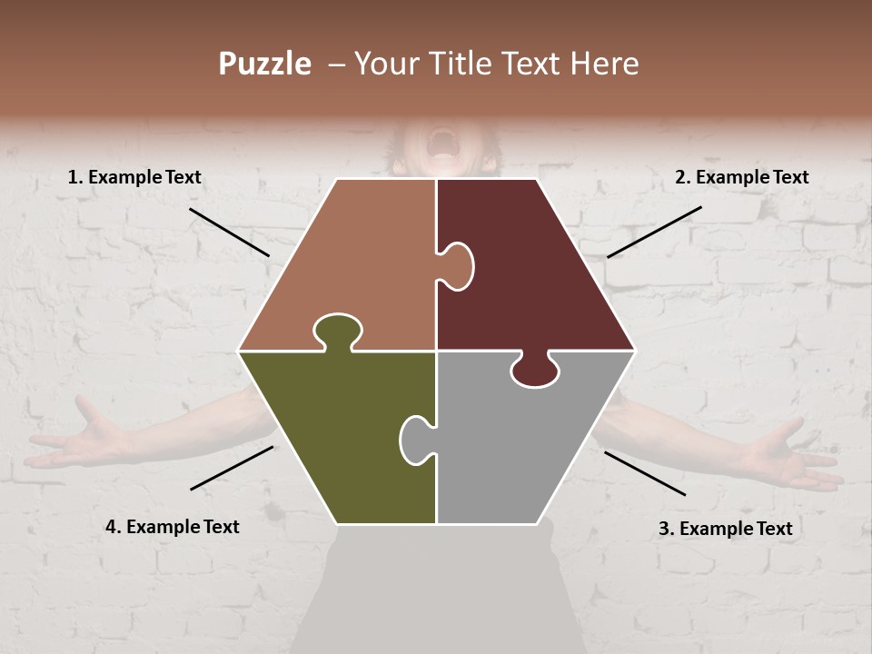 Man Roaring PowerPoint Template