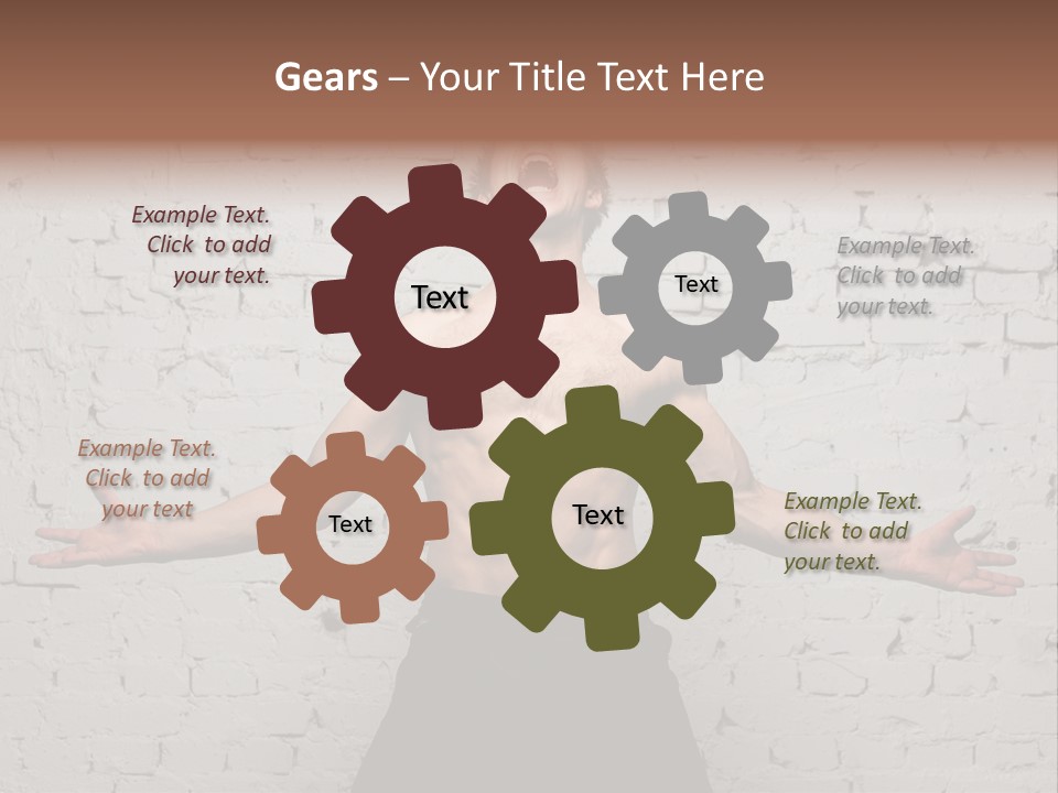 Man Roaring PowerPoint Template