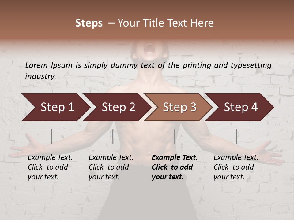 Man Roaring PowerPoint Template