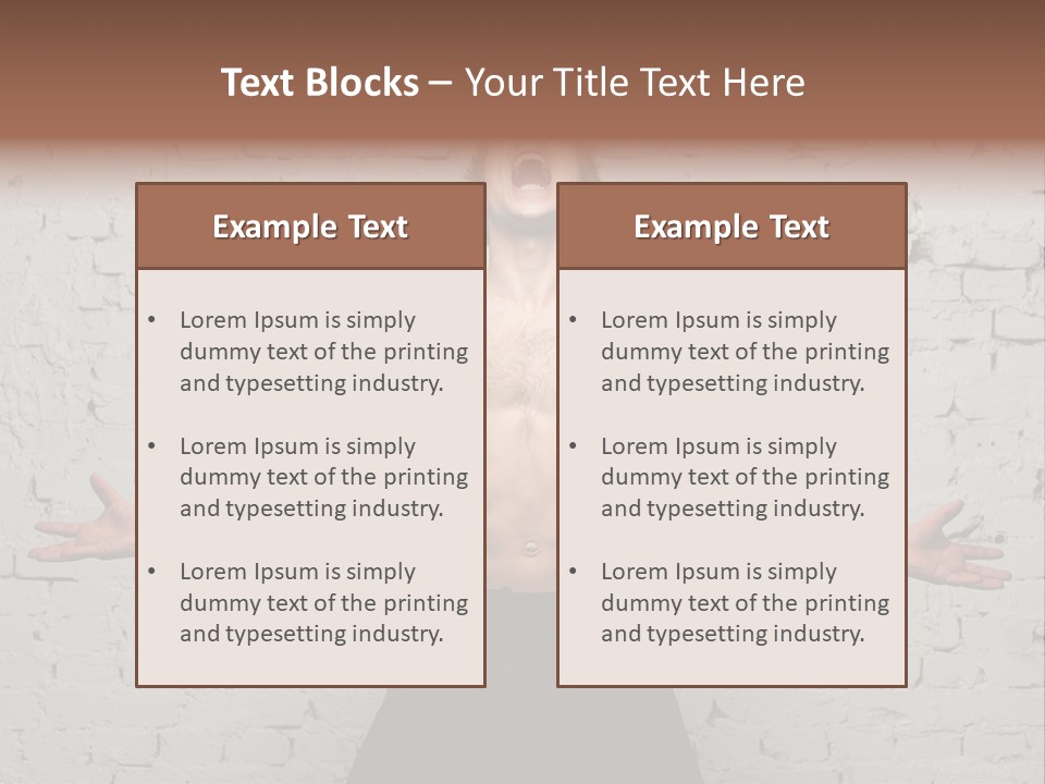 Man Roaring PowerPoint Template