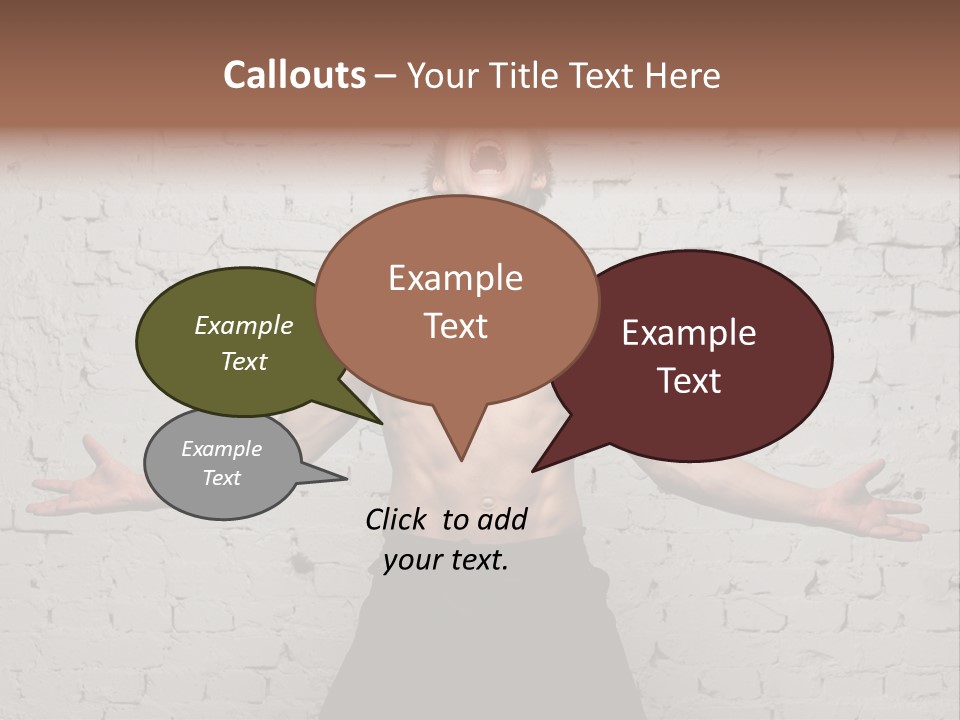 Man Roaring PowerPoint Template
