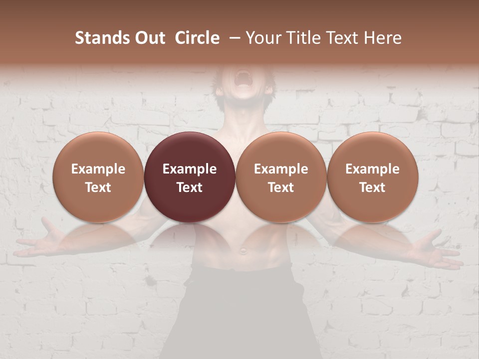 Man Roaring PowerPoint Template