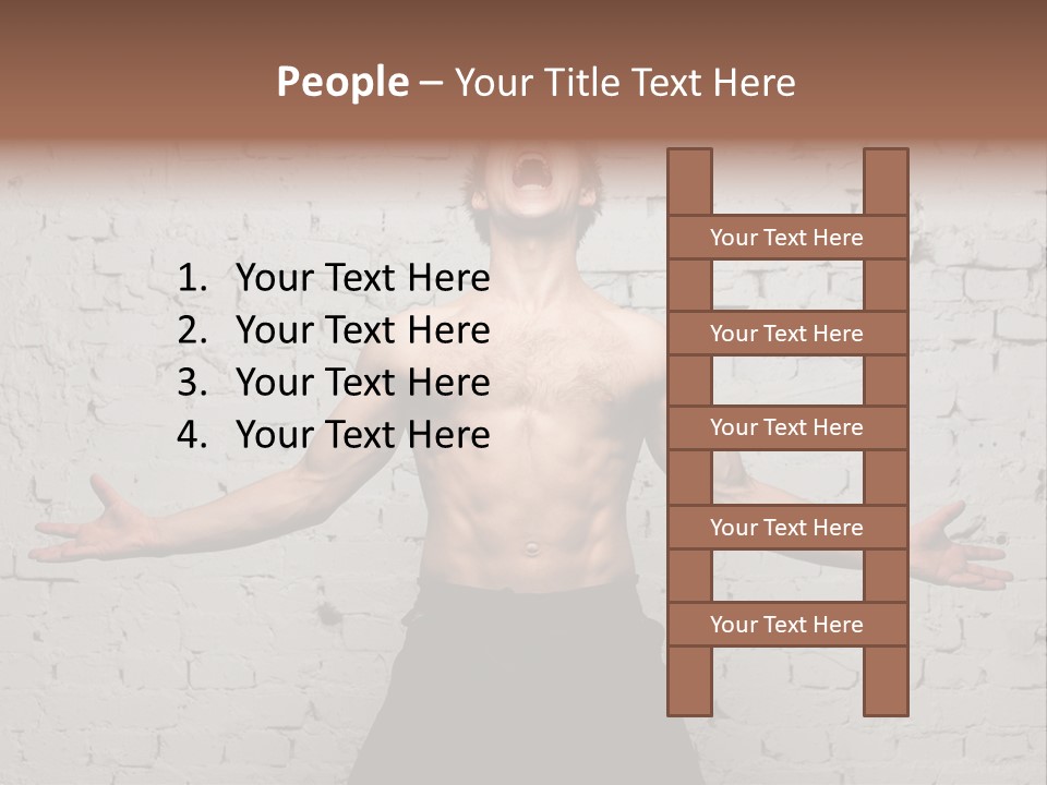 Man Roaring PowerPoint Template