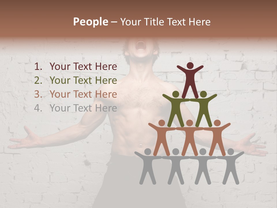 Man Roaring PowerPoint Template