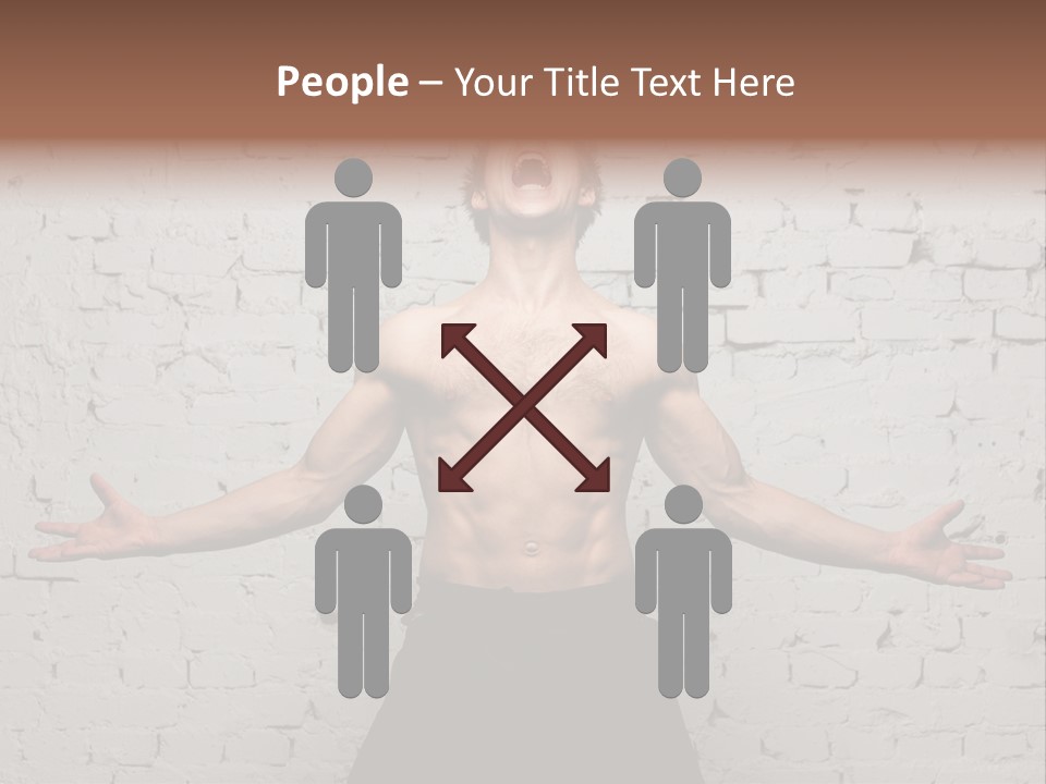 Man Roaring PowerPoint Template