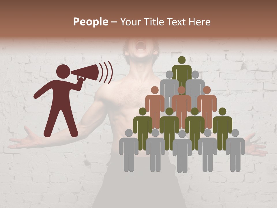 Man Roaring PowerPoint Template