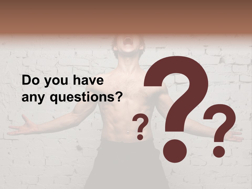 Man Roaring PowerPoint Template