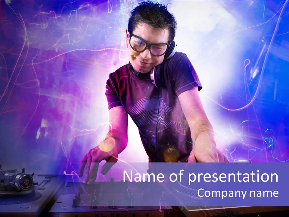 Dj Playing PowerPoint Template