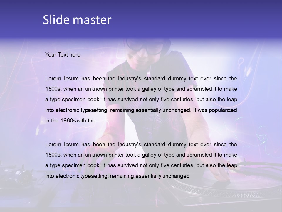 Dj Playing PowerPoint Template