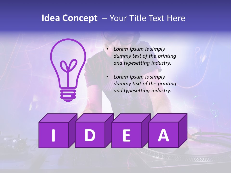 Dj Playing PowerPoint Template