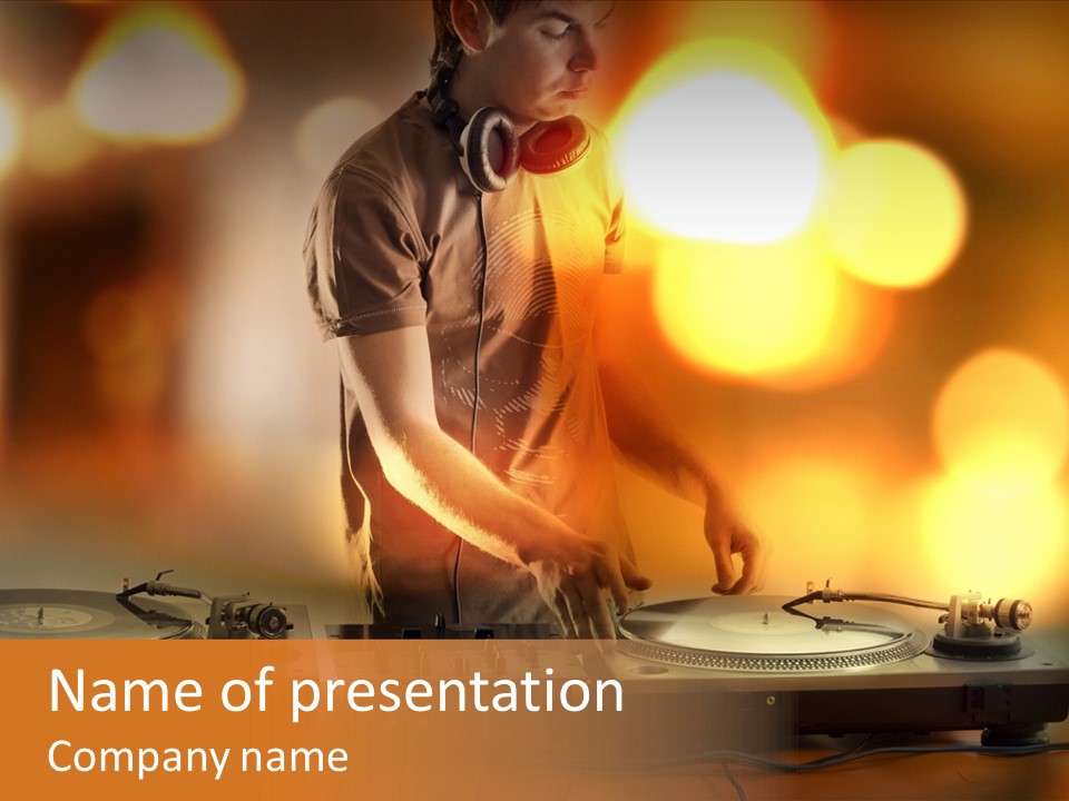 Dj Playing PowerPoint Template