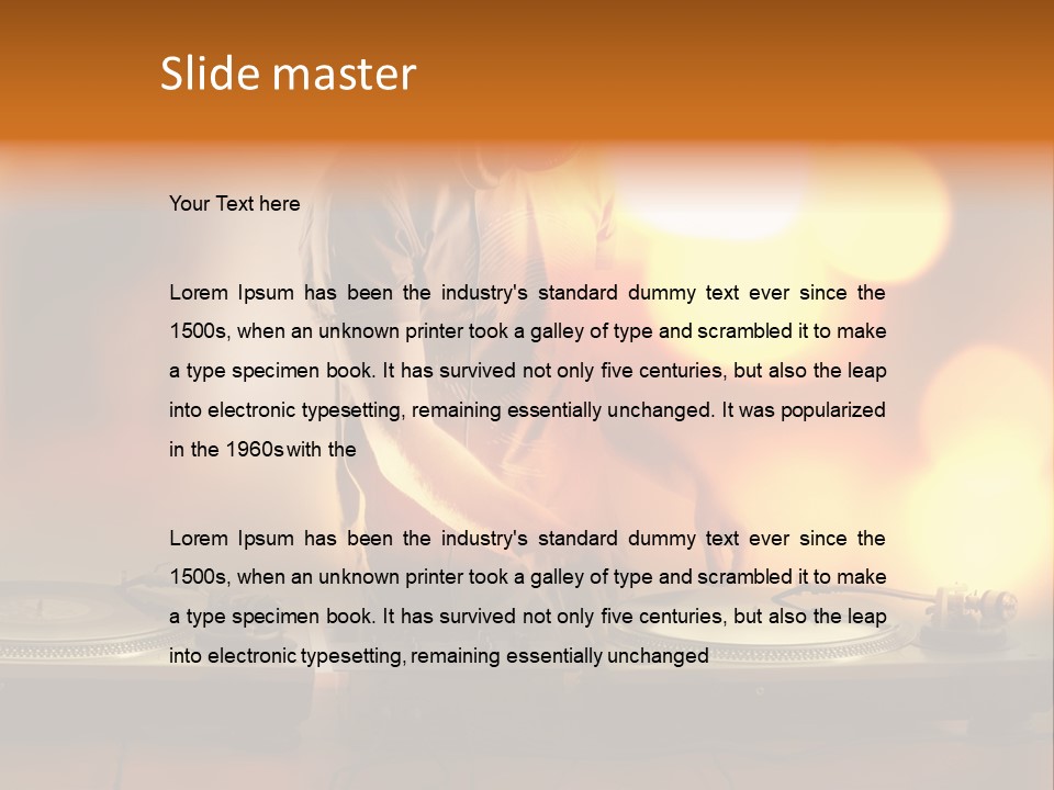 Dj Playing PowerPoint Template