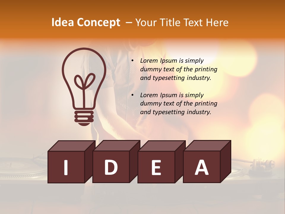 Dj Playing PowerPoint Template