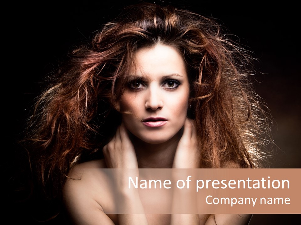 Red Hair Tach PowerPoint Template