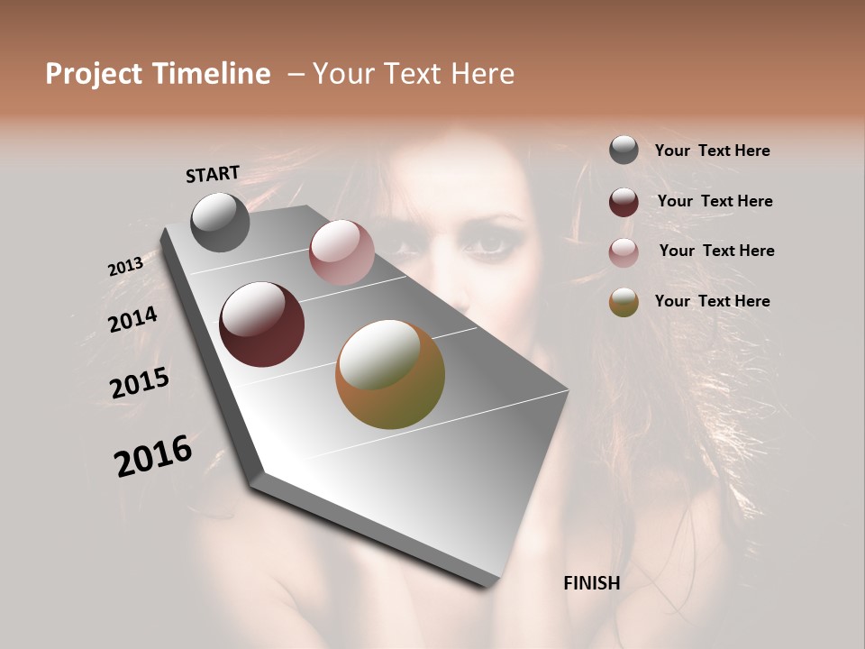 Red Hair Tach PowerPoint Template