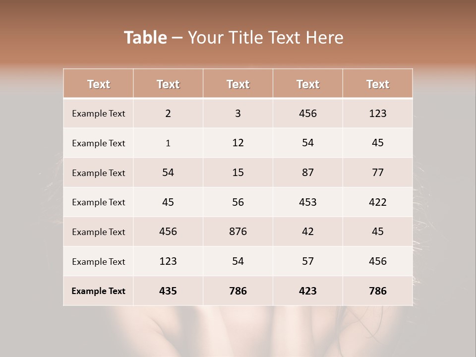 Red Hair Tach PowerPoint Template