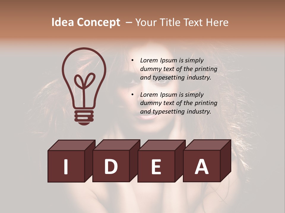 Red Hair Tach PowerPoint Template