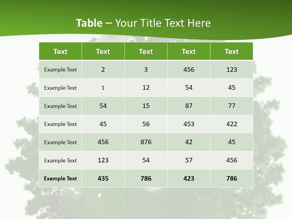 Template Powerpoint Golf PowerPoint Template