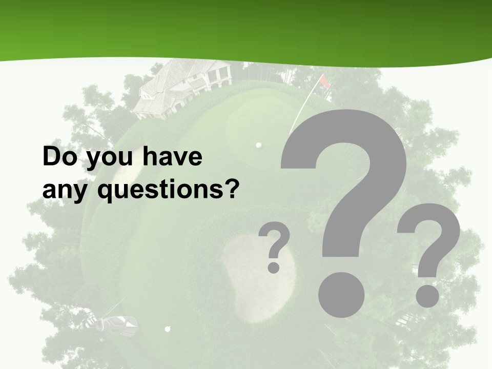 Template Powerpoint Golf PowerPoint Template