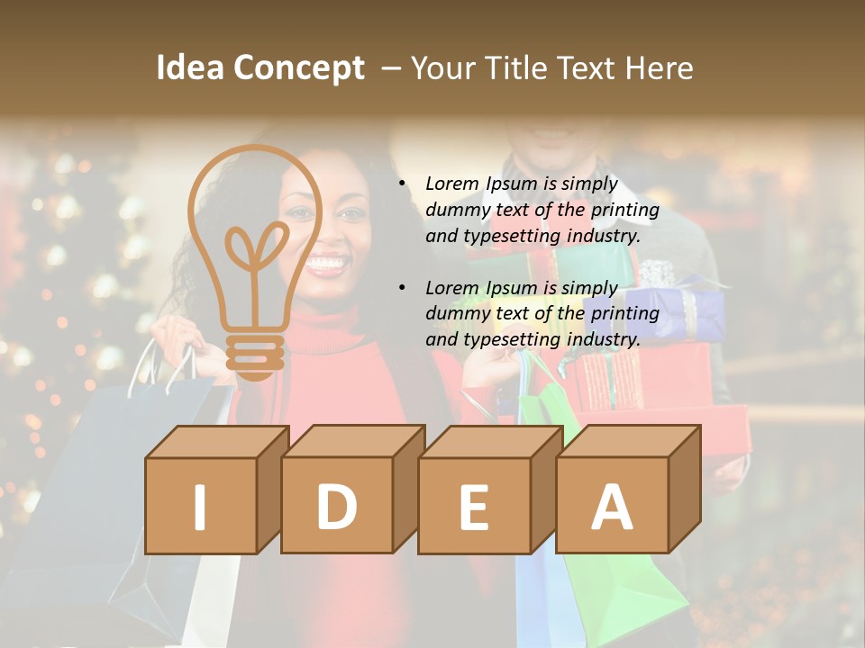 Christmas Shopping PowerPoint Template