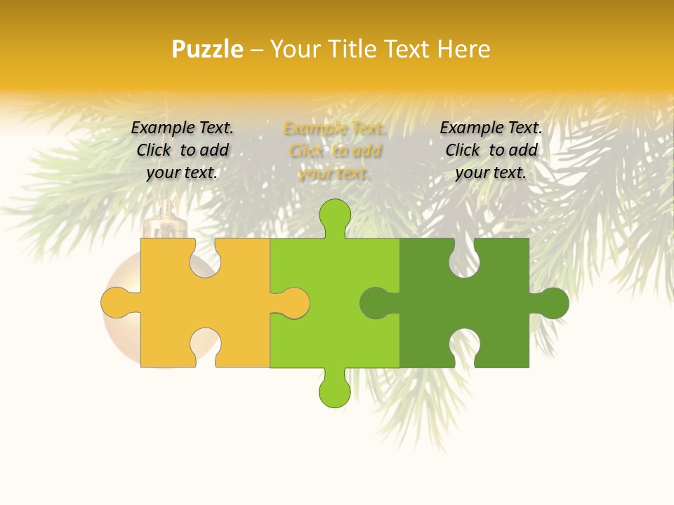 Decoration Golden Branch PowerPoint Template