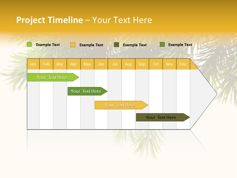 Decoration Golden Branch PowerPoint Template