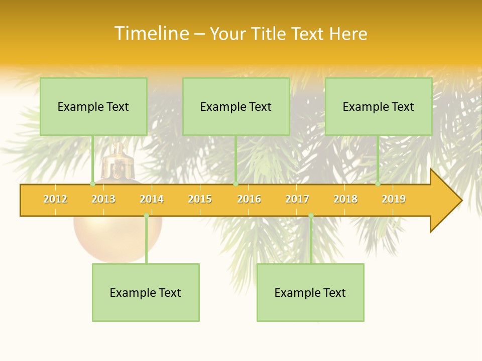 Decoration Golden Branch PowerPoint Template