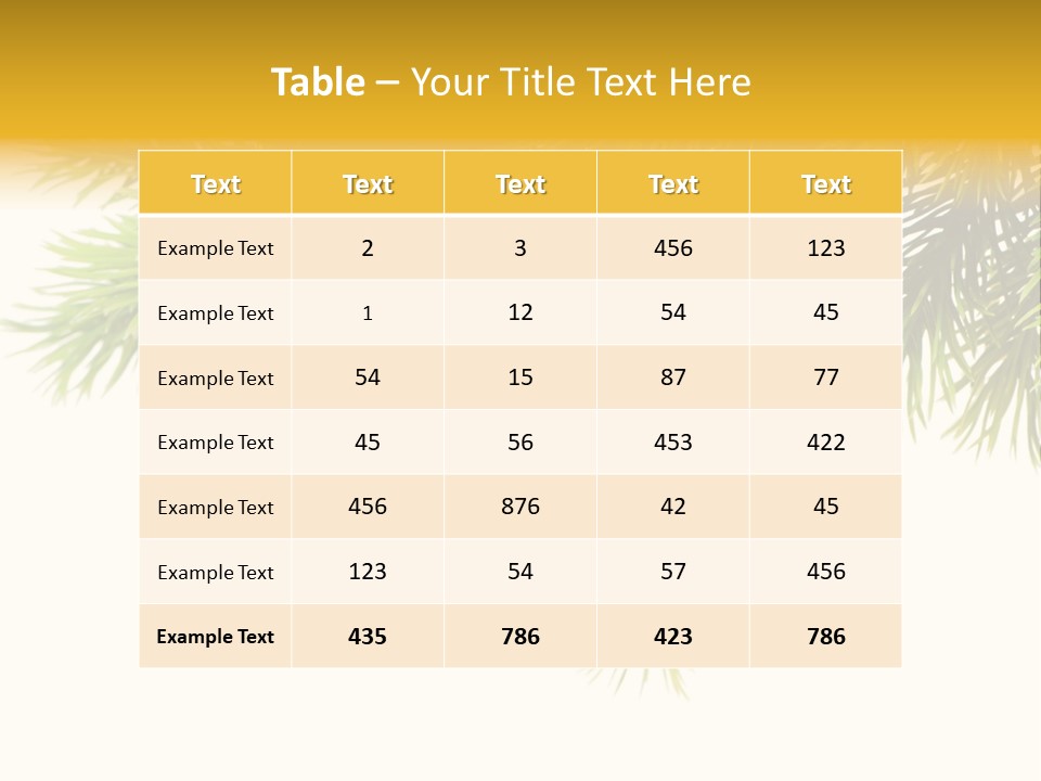 Decoration Golden Branch PowerPoint Template