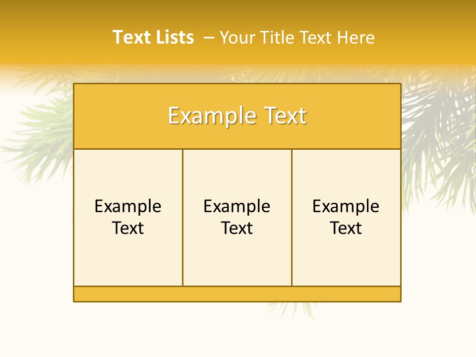 Decoration Golden Branch PowerPoint Template