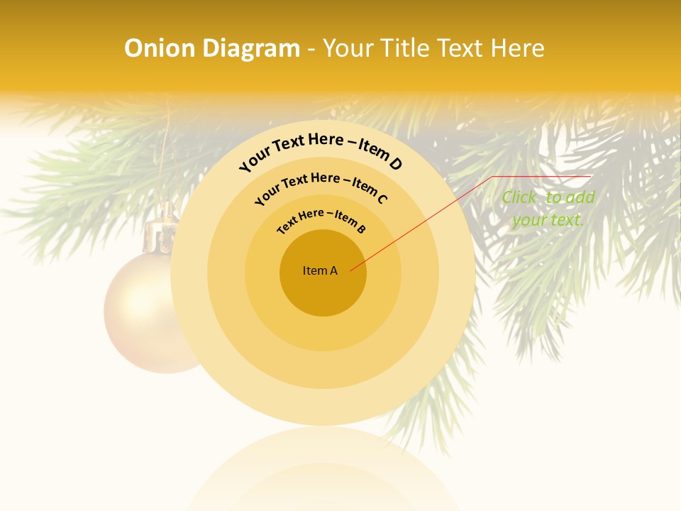 Decoration Golden Branch PowerPoint Template