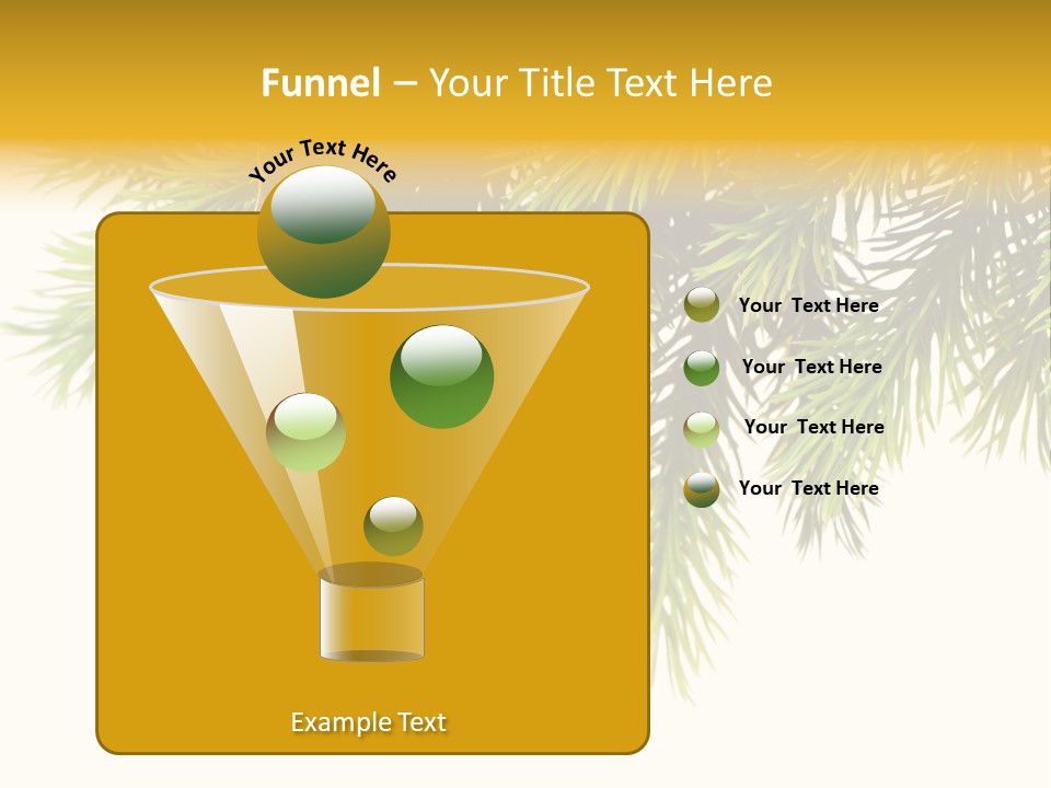 Decoration Golden Branch PowerPoint Template