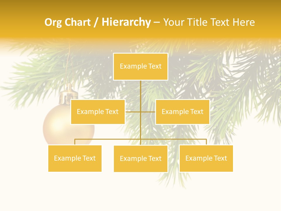 Decoration Golden Branch PowerPoint Template