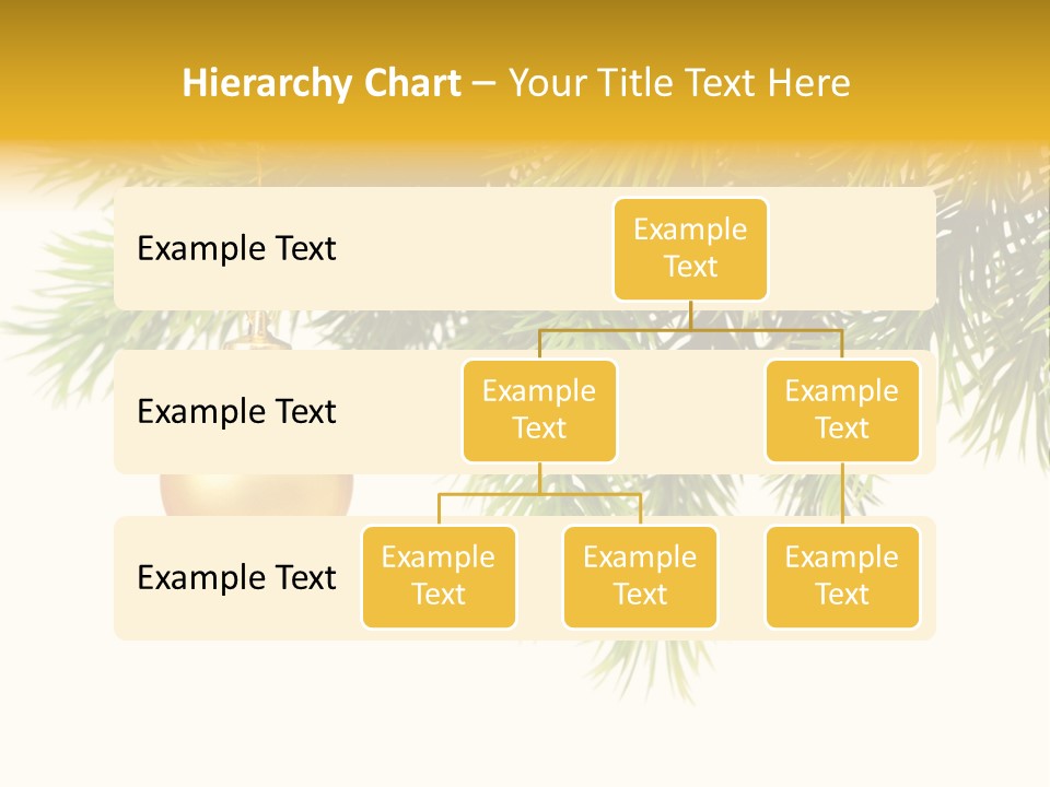 Decoration Golden Branch PowerPoint Template