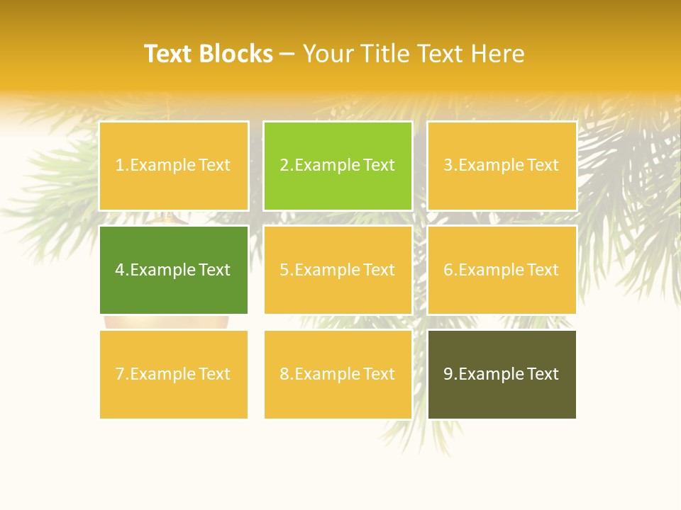 Decoration Golden Branch PowerPoint Template