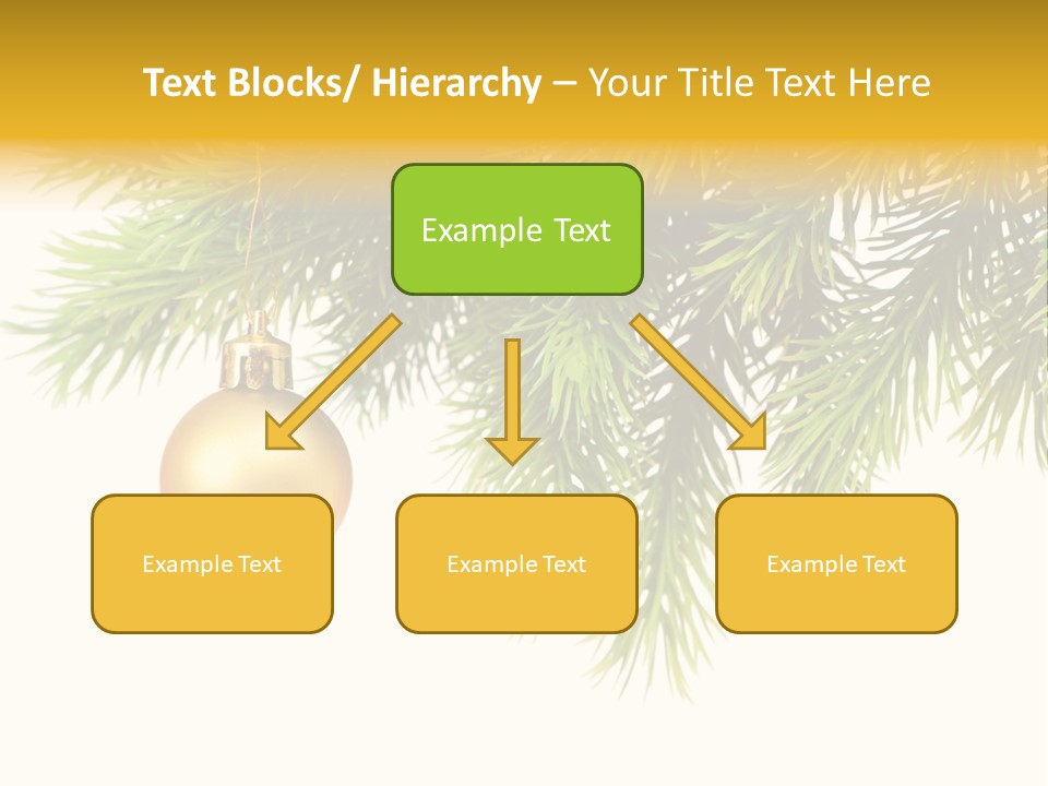 Decoration Golden Branch PowerPoint Template