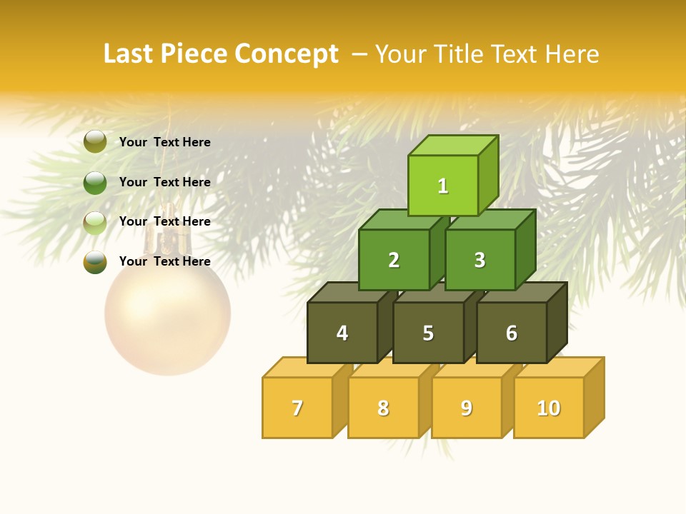 Decoration Golden Branch PowerPoint Template