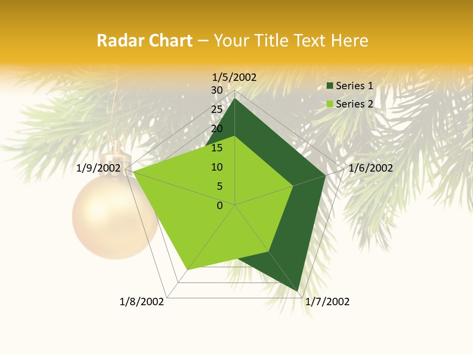 Decoration Golden Branch PowerPoint Template