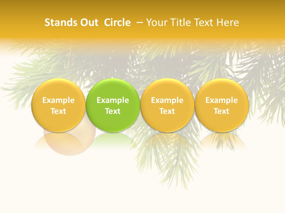 Decoration Golden Branch PowerPoint Template