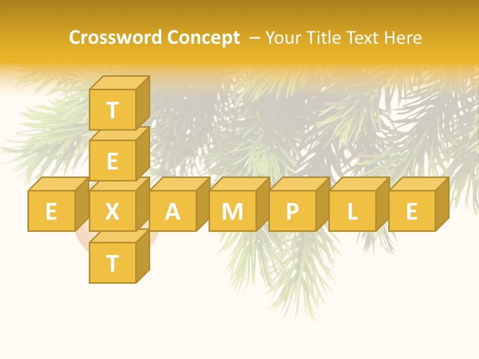 Decoration Golden Branch PowerPoint Template